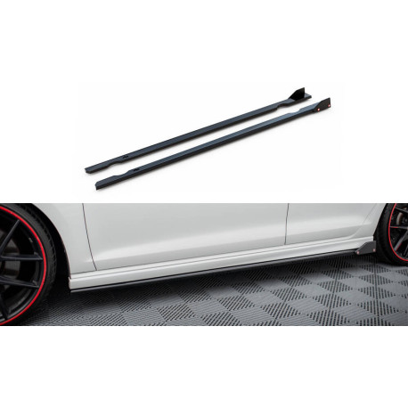 Body kit a vizuálne doplnky MAXTON DESIGN difúzory prahov + klapky pre Volkswagen Golf R / R-Line Mk7, lesklá čierna, V3 | race-shop.sk