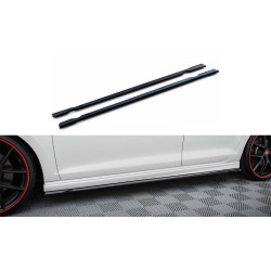 MAXTON DESIGN difúzory prahov pre Volkswagen Golf R / R-Line Mk7, lesklá čierna, V4