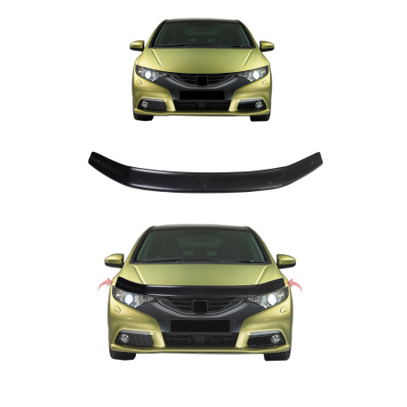 Deflektory kapoty RACES Kryt prednej kapoty 4MM HONDA CIVIC 2012-2015 | race-shop.sk