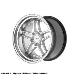 STROM DS-05 wheel 18x10.5 5x120 72.6 ET10, Hyper Silver / Polished Dish