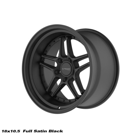 ALU disky STROM STROM DS-05 wheel 18x10.5 5x120 72.6 ET10, Full Satin Black w/ Black Rivets | race-shop.sk