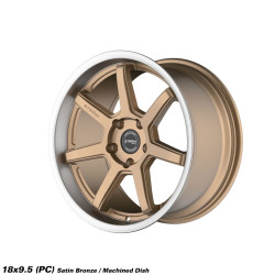 STROM DS-15 wheel 18x9.5 5x114.3 73.1 ET30, Satin Bronze Face / Polished Dish