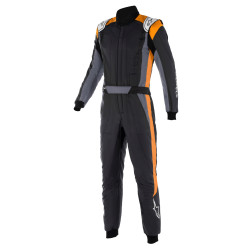 FIA pretekárska kombinéza ALPINESTARS GP Pro Comp V2, čierna/sivá/oranžová/fluo