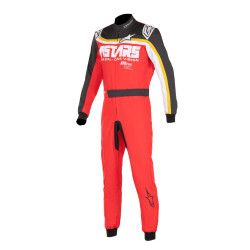 Alpinestars FIA kombinéza KMX-9 V3 Graphic 2, Červená/čierna/medená hnedá