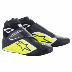 FIA pretekárske topánky Alpinestars Supermono V2, čierna/fluo žltá/biela