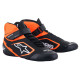 Kartingové topánky Alpinestars Tech-1 K V2, čierna/fluo oranžová/biela