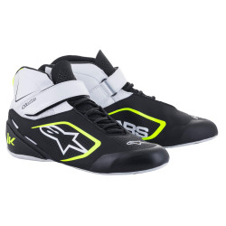 Kartingové topánky Alpinestars Tech-1 K V2, čierna/biela/žltá