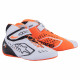Kartingové topánky Alpinestars Tech-1 KX V2, biela/fluo oranžová/čierna
