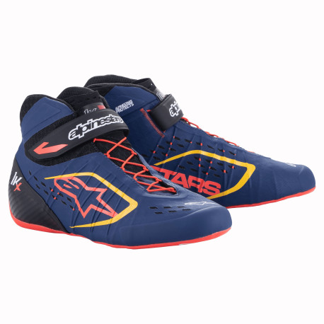 Topánky Kartingové topánky Alpinestars Tech-1 KX V2, ultramarínová modrá/fluo červená/žltá | race-shop.sk