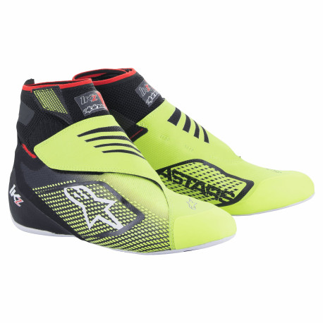 Topánky Pretekárske topánky Alpinestars Tech-1 KZ V2, Čierna/žltá fluo | race-shop.sk