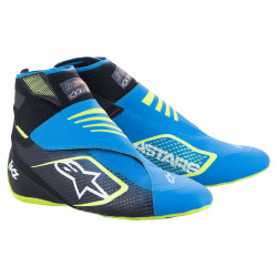 Kartingové topánky Alpinestars Tech-1 KZ V2, čierna/oranžová/modrá/fluo žltá