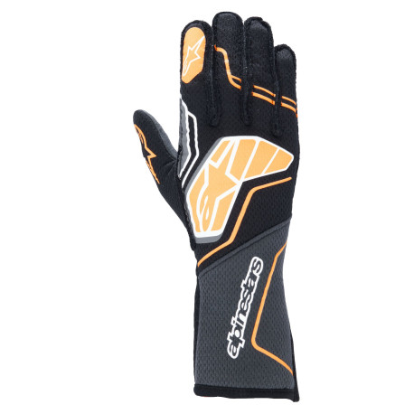 Rukavice FIA pretekárske rukavice Alpinestars Tech-1 ZX V4 (vonkajšie šitie), čierna/fluo oranžová | race-shop.sk
