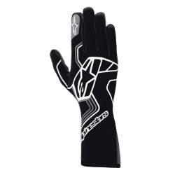 FIA pretekárske rukavice Alpinestars Tech-1 Race V4 (vonkajšie šitie), čierna/sivá