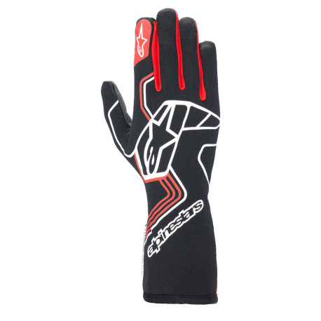 Rukavice Rukavice Alpinestars Tech-1 Race V4 s FIA, Čierna/červená | race-shop.sk