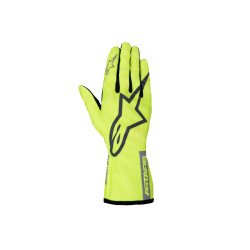 Kartingové rukavice Alpinestars Tech-1 K Race S V2 Pure (vnútorné šitie), fluo žltá/sivá