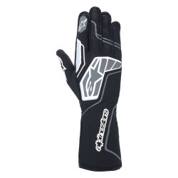 FIA kartingové rukavice Alpinestars Tech-1 KX V4 (vonkajšie šitie), čierna/antracitová
