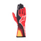 Detské kartingové rukavice Alpinestars Tech-1 K Race S V2 Future (vnútorné šitie), červená/mandarínková
