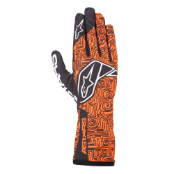 Rukavice Alpinestars Tech-1 K Race V2 Vertical, Oranžové fluo