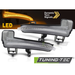 BOČNÉ SMEROVÉ SVETLÁ V ZRKADLE BIELE LED SEQ pre SKODA SUPERB III 15-18