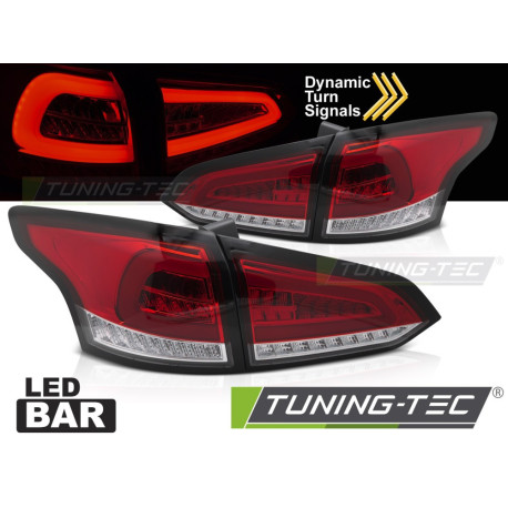 Osvetlenie LED ZADNÉ SVETLÁ ČERVENO-BIELE SEQ pre FORD FOCUS MK 3 SW 11-18 | race-shop.sk