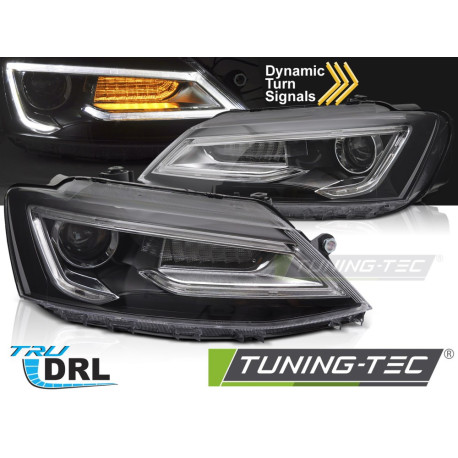 Osvetlenie Svetlá predné trubicové čierne, pasuje na VW JETTA VI 11-18 | race-shop.sk