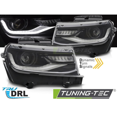 Osvetlenie CHEVROLET CAMARO 13-15 TUBE LED PREDNÉ SVETLÁ ČIERNE | race-shop.sk