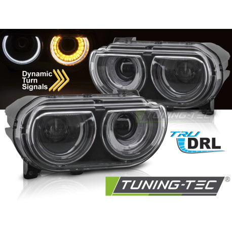 Osvetlenie Predné svetlá čierne DRL pre DODGE CHALLENGER 08-14 | race-shop.sk