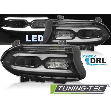 Osvetlenie LED svetlá predné ČIERNE pasuje na DODGE CHARGER 14-23 | race-shop.sk