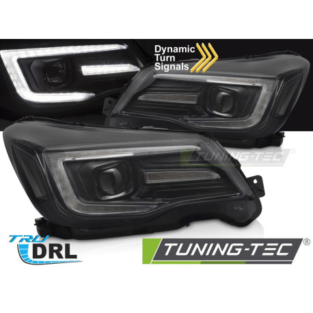 Osvetlenie PREDNÉ SVETLÁ TUBUSOVÉ OSVETLENIE DRL ČIERNE pasuje na SUBARU FORESTER IV 13-18 | race-shop.sk