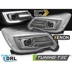 XENÓNOVÉ SVIETIDLO TUBE LIGHT DRL PREDNÉ SVETLÁ CHROME pasuje na SUBARU FORESTER IV 13-18