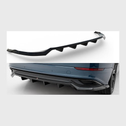 MAXTON DESIGN zadný splitter pre Audi Q8 Mk1 (so zvislými lištami), lesklá čierna