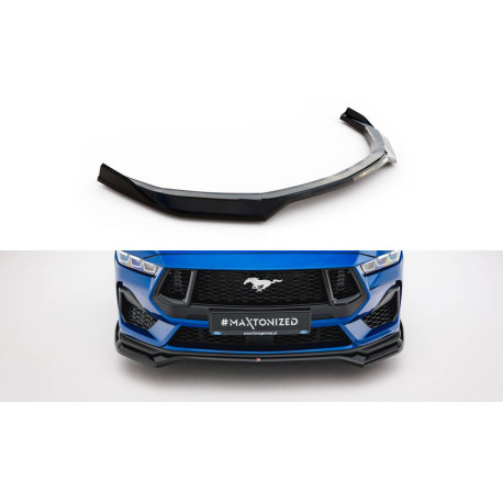 Body kit a vizuálne doplnky MAXTON DESIGN predný splitter pre Ford Mustang GT Mk7, lesklá čierna, V1 | race-shop.sk