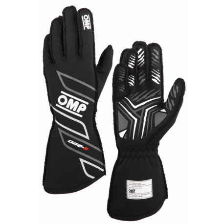 Rukavice FIA pretekárske rukavice OMP ONE-S my2025 (vonkajšie šitie), čierna | race-shop.sk
