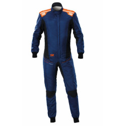 FIA pretekárska kombinéza OMP TECNICA SuperLight, námornícka modrá/fluo/oranžová