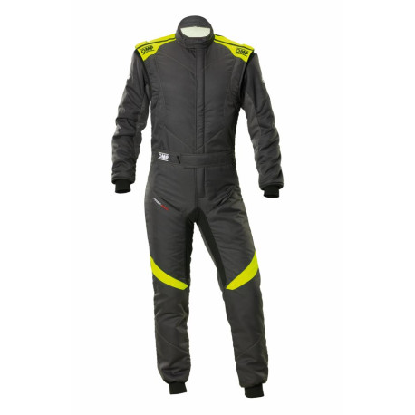 Kombinézy FIA pretekárska kombinéza OMP FIRST EVO my2025, antracitová/fluo/žltá | race-shop.sk