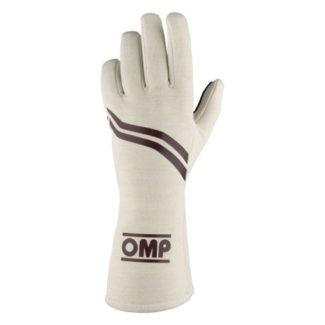Rukavice FIA pretekárske rukavice OMP DIJON (vnútorné šitie), krémová/hnedá | race-shop.sk