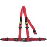3 point safety belts OMP ROAD 3 ECE 16-08, red