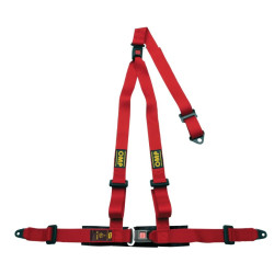 3-bodové bezpečnostné pásy OMP STRADA 3 ECE 16-08, červená
