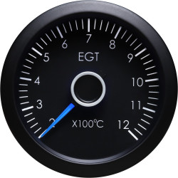 Budík RACES VW Series - Teplota výfukových plynov - modrá/biela