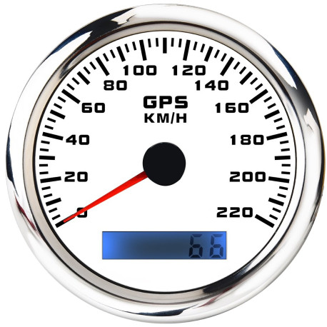 Budíky RACES Marine Budík RACES Marine BIELY - Prídavný rýchlomer (220kmh) s GPS senzorom | race-shop.sk