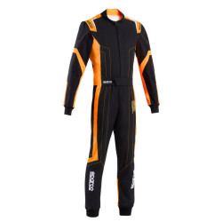 CIK-FIA kartingová kombinéza SPARCO THUNDER K48 ADV, čierna/fluo/oranžová