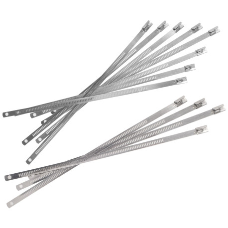 Izolačné pásky na výfuk Nerezová sťahovacia páska Thermotec na termo pásky, 12ks, dĺžka 230mm | race-shop.sk