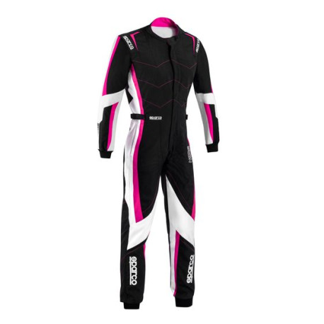 Kombinézy Detská kombinéza SPARCO Kerb Advanced LADY K48 s FIA, čierna/fuchsia | race-shop.sk