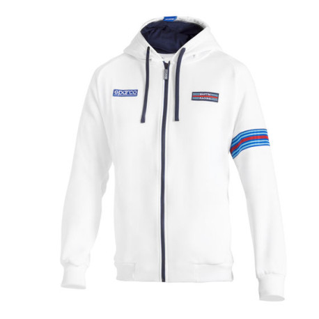 Mikiny a bundy Sparco Martini Racing Mikina s kapucňou MY25, biela | race-shop.sk