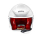 Otvorené prilby Prilba Sparco FLUX RJ-I s FIA, biela/červená | race-shop.sk