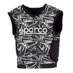 Sparco SJ Pro K-3 Detský Chránič rebier vesta, čierna/biela