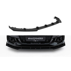 Predný splitter Audi RS5 Coupe / Sportback F5 (čierny + lesklé klapky)
