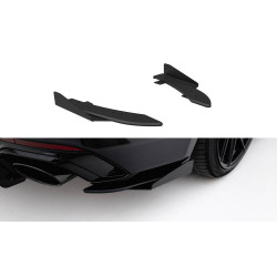 MAXTON DESIGN zadné bočné splittre pre Audi RS5 Sportback F5, čierna + lesklé klapky