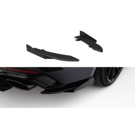Body kit a vizuálne doplnky MAXTON DESIGN zadné bočné splittre pre Audi RS5 Sportback F5, čierna + lesklé klapky | race-shop.sk