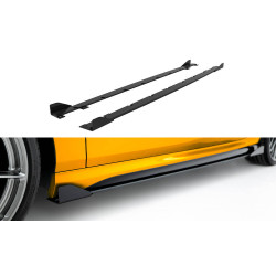 MAXTON DESIGN difúzory prahov pre BMW M135i F70, červená + lesklé klapky